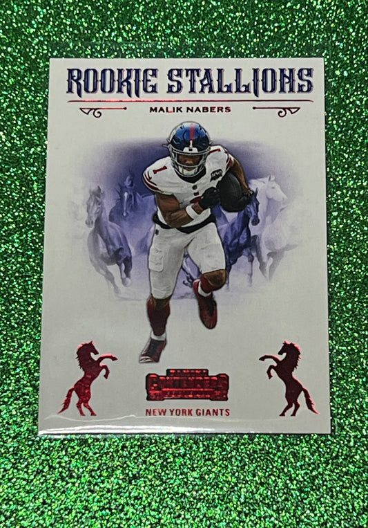 2024 PANINI CONTENDERS MALIK NABERS # 6 ROOKIE STALLIONS RED NEW YORK GIANTS NFL GRIDIRON CARD