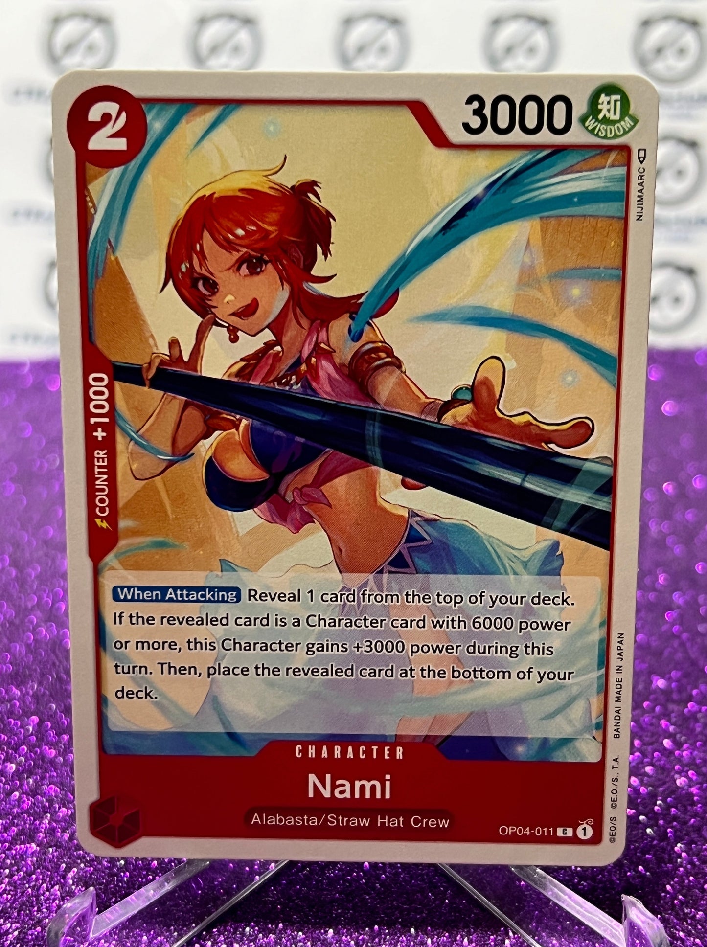 ONE PIECE NAMI # OP04-011 KINGDOMS OF INTRIGUE COMMON CARD 2023