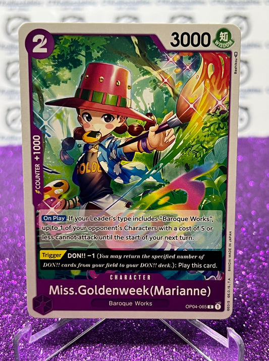 ONE PIECE MISS. GOLDENWEEK (MARIANNE) # OP04-065 KINGDOMS OF INTRIGUE COMMON CARD 2023