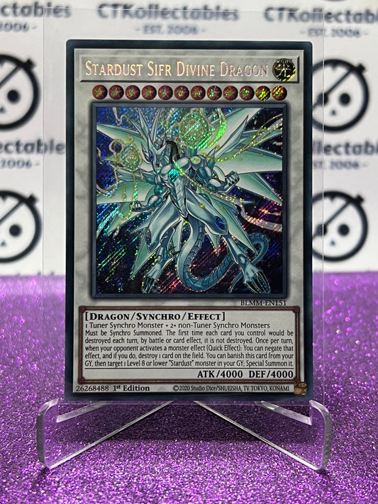 YU-GI-OH! BATTLES OF LEGEND MONSTER MAYHEM STARDUST SIFR DIVINE DRAGON # BLMM-EN151 1ST EDITION CARD