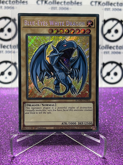 YU-GI-OH! BATTLES OF LEGEND MONSTER MAYHEM BLUE-EYES WHITE DRAGON # BLMM-EN001 1ST EDITION CARD