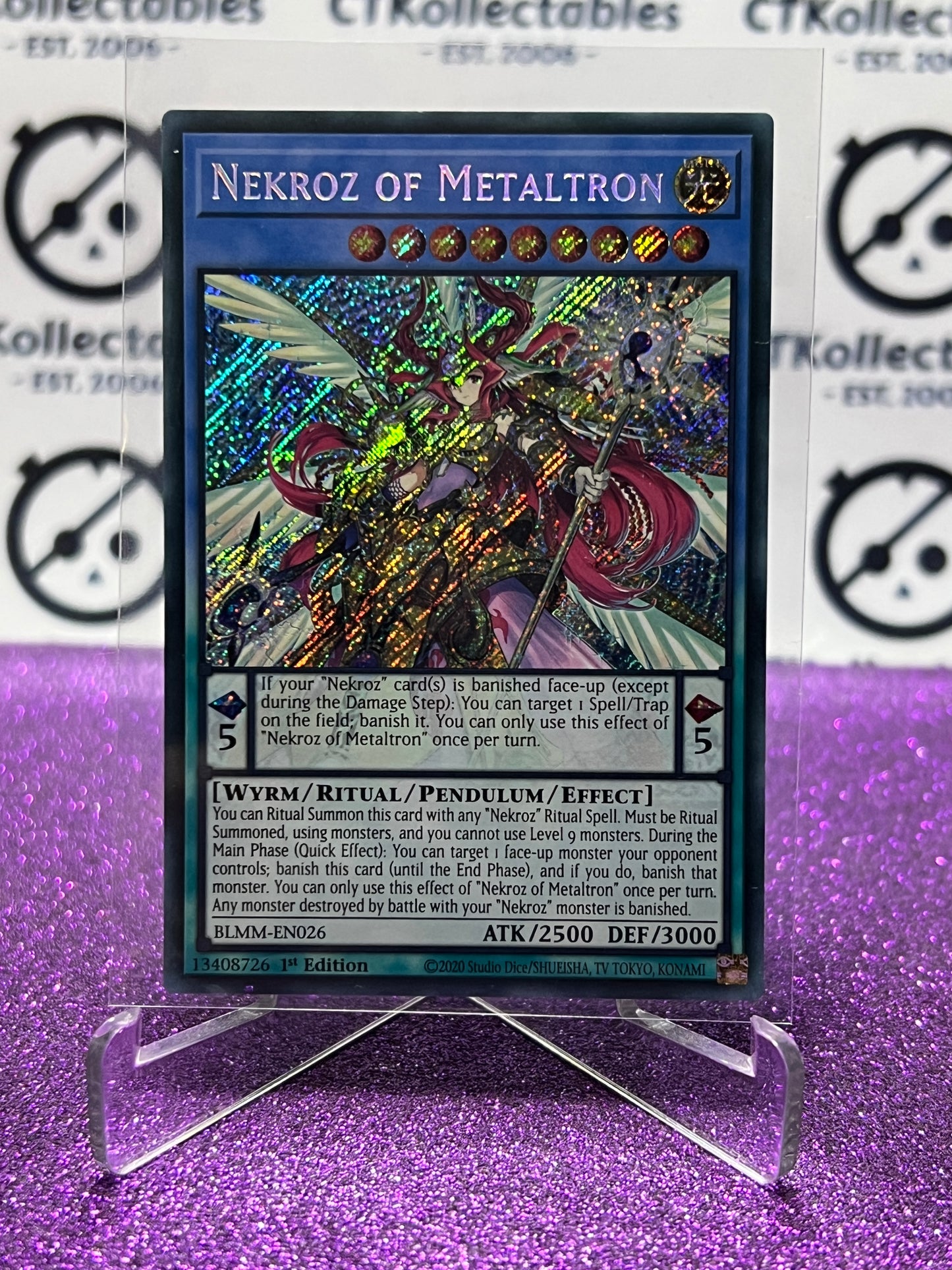 YU-GI-OH! BATTLES OF LEGEND MONSTER MAYHEM NEKROZ OF METALTRON # BLMM-EN026 1ST EDITION CARD
