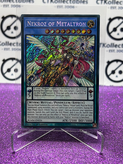 YU-GI-OH! BATTLES OF LEGEND MONSTER MAYHEM NEKROZ OF METALTRON # BLMM-EN026 1ST EDITION CARD