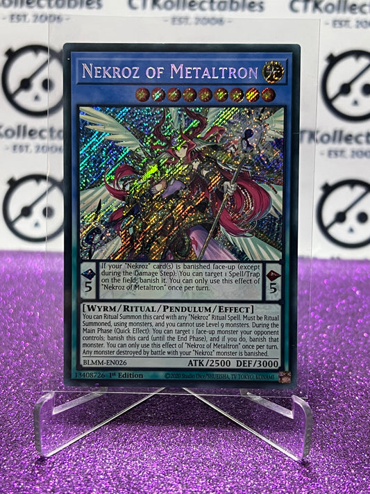 YU-GI-OH! BATTLES OF LEGEND MONSTER MAYHEM NEKROZ OF METALTRON # BLMM-EN026 1ST EDITION CARD