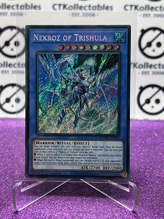 YU-GI-OH! BATTLES OF LEGEND MONSTER MAYHEM NEKROZ OF TRISHULA # BLMM-EN132 1ST EDITION CARD