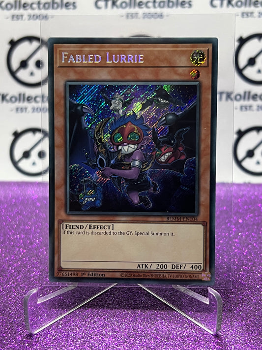 YU-GI-OH! BATTLES OF LEGEND MONSTER MAYHEM FABLED LURRIE # BLMM-EN104 1ST EDITION CARD