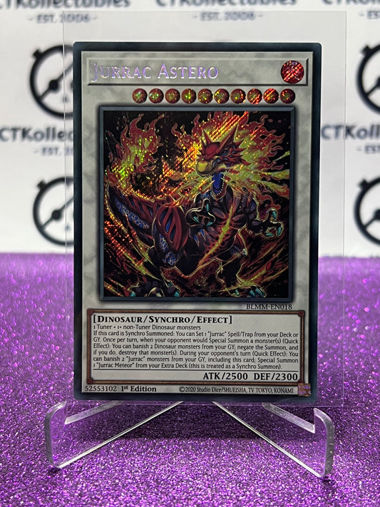YU-GI-OH! BATTLES OF LEGEND MONSTER MAYHEM JURRAC ASTERO # BLMM-EN018 1ST EDITION CARD