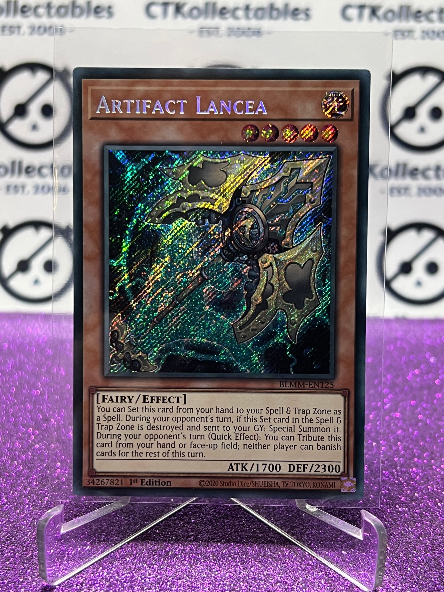 YU-GI-OH! BATTLES OF LEGEND MONSTER MAYHEM ARTIFACT LANCEA # BLMM-EN125 1ST EDITION CARD