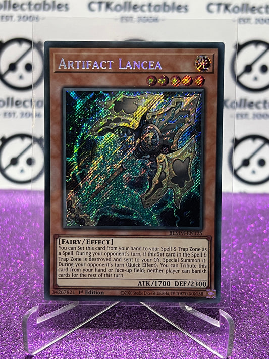 YU-GI-OH! BATTLES OF LEGEND MONSTER MAYHEM ARTIFACT LANCEA # BLMM-EN125 1ST EDITION CARD