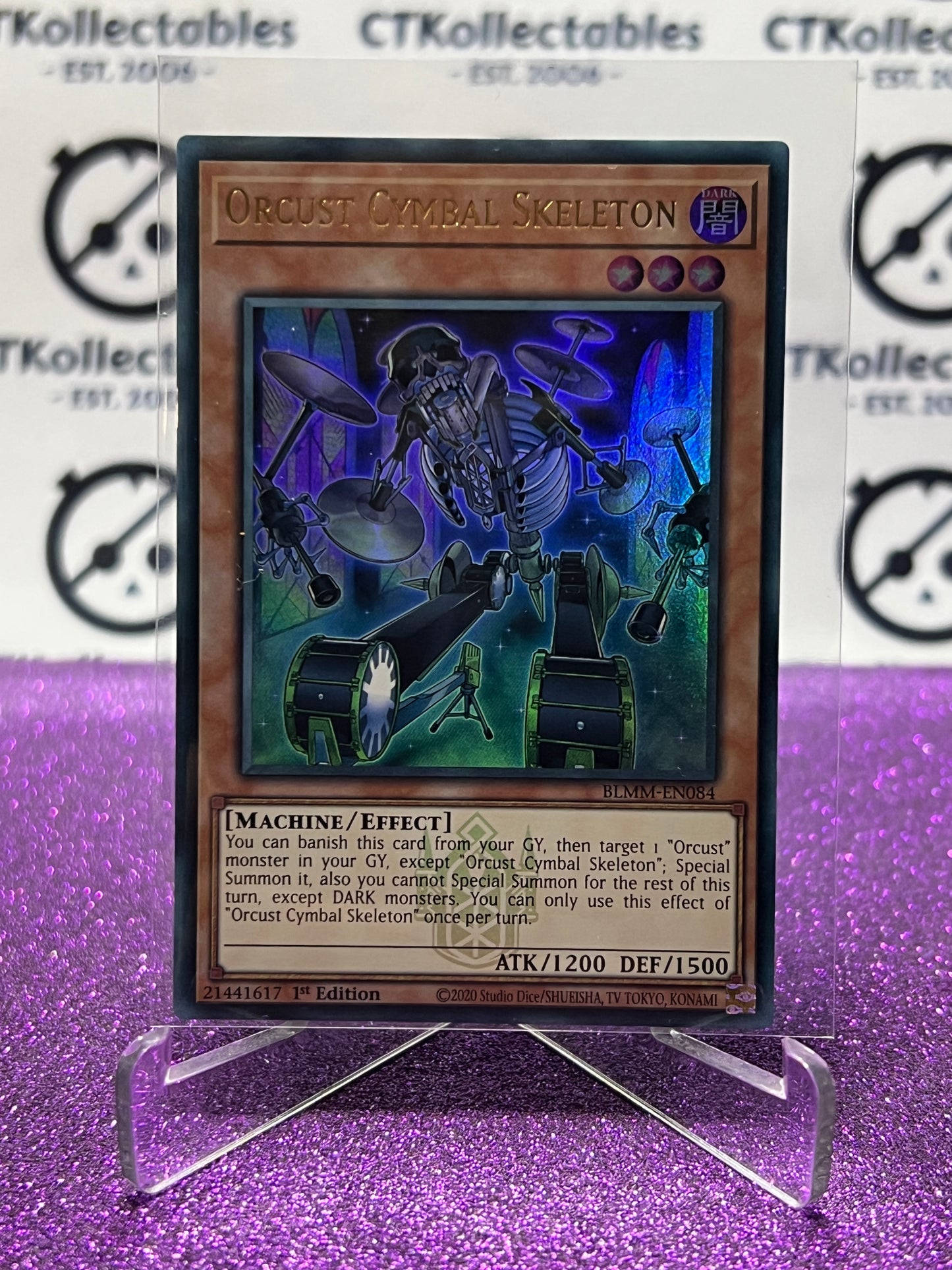 YU-GI-OH! BATTLES OF LEGEND MONSTER MAYHEM ORCUST CYMBAL SKELETON # BLMM-EN084 ULTRA RARE 1ST EDITION CARD