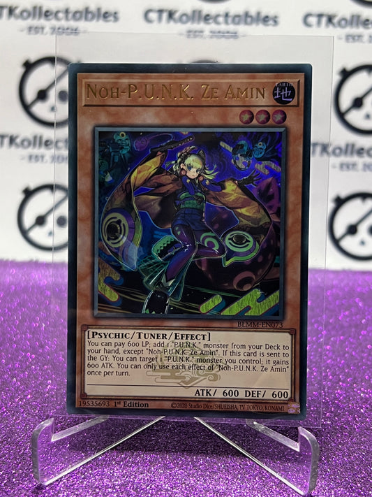 YU-GI-OH! BATTLES OF LEGEND MONSTER MAYHEM NOH-P.U.N.K. ZE AMIN # BLMM-EN073 ULTRA RARE 1ST EDITION CARD