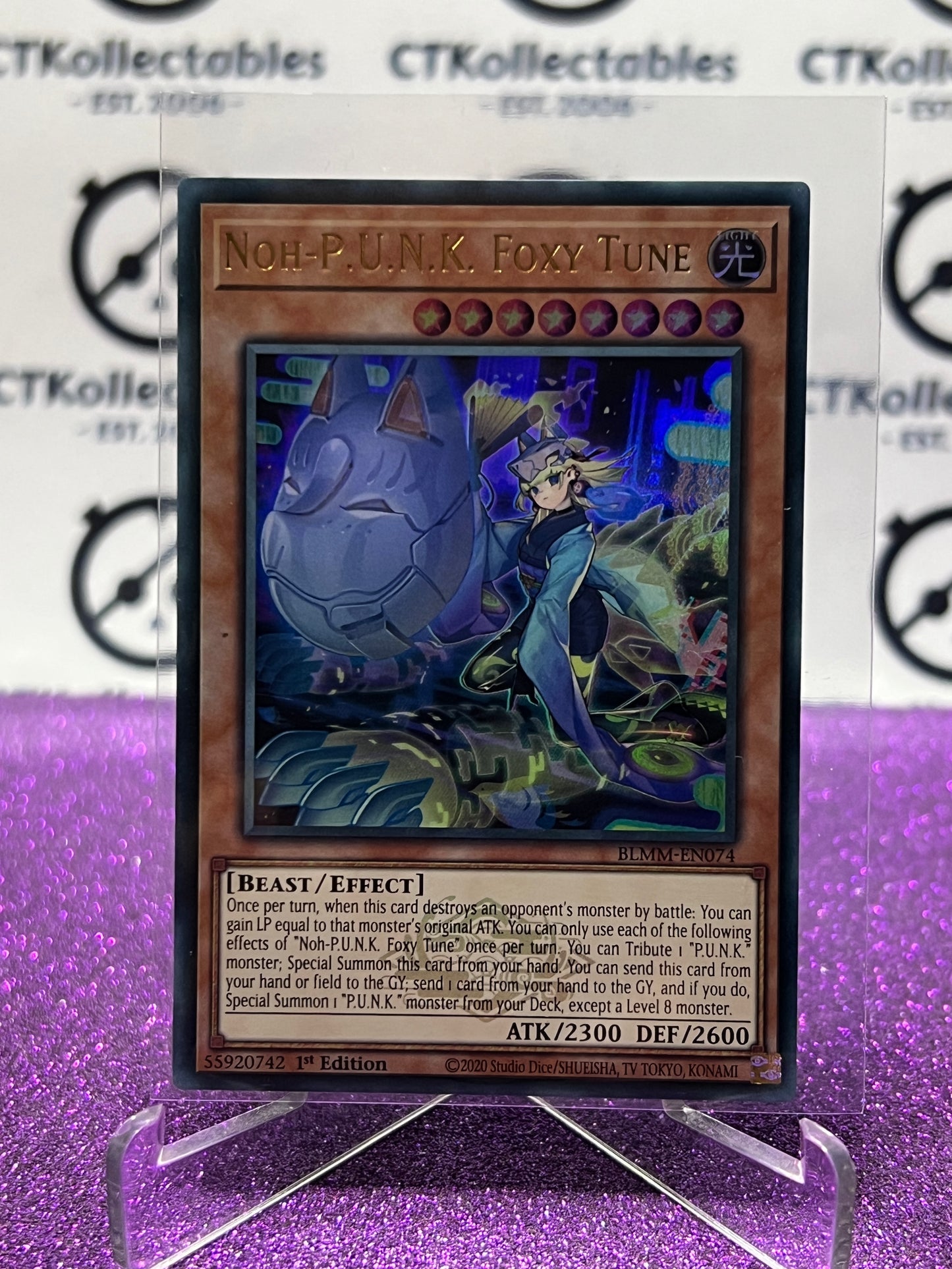 YU-GI-OH! BATTLES OF LEGEND MONSTER MAYHEM NOH-P.U.N.K. FOXY TUNE # BLMM-EN074 ULTRA RARE 1ST EDITION CARD