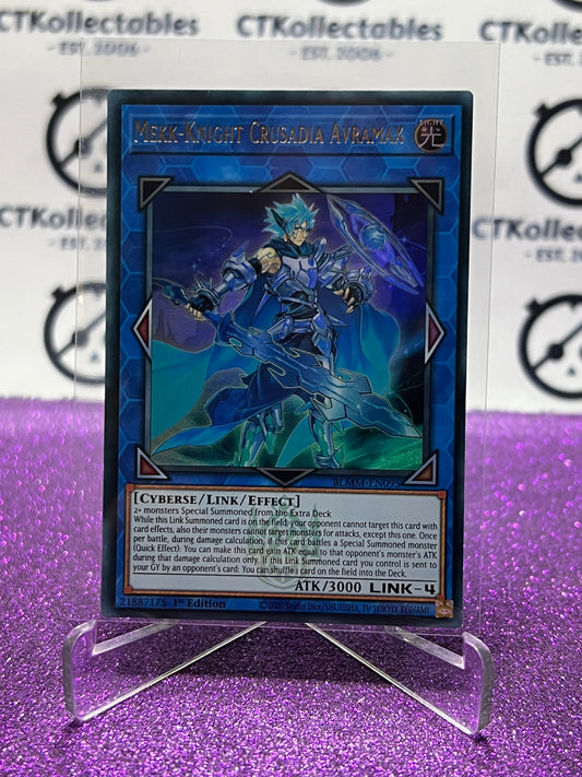 YU-GI-OH! BATTLES OF LEGEND MONSTER MAYHEM MEKK-KNIGHT CRUSADIA AVRAMAX # BLMM-EN095 ULTRA RARE 1ST EDITION CARD