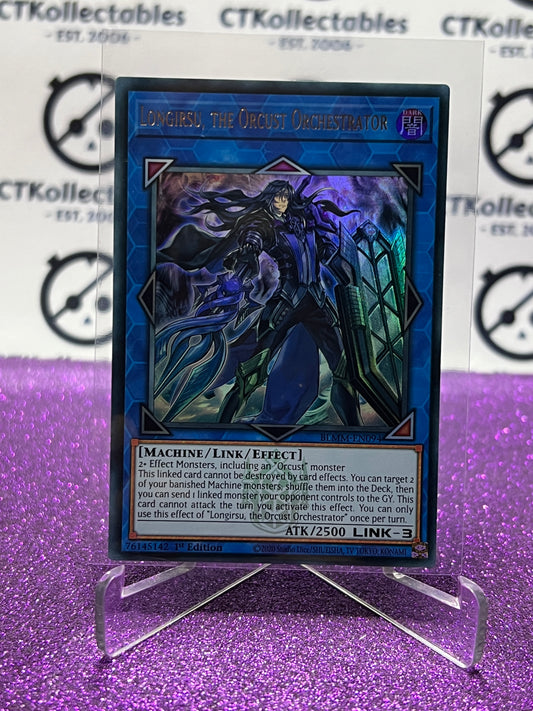 YU-GI-OH! BATTLES OF LEGEND MONSTER MAYHEM LONGIRSU, THE ORCUST ORCHESTRATOR # BLMM-EN094 ULTRA RARE 1ST EDITION CARD