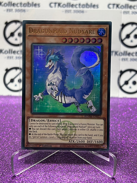 YU-GI-OH! BATTLES OF LEGEND MONSTER MAYHEM DRAGONMAID NUDYARL # BLMM-EN57 ULTRA RARE 1ST EDITION CARD