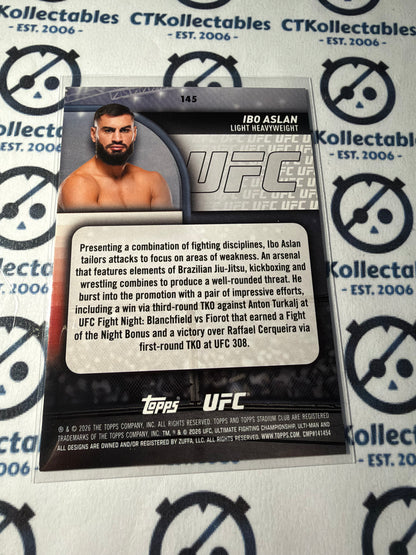 2026 UFC Stadium Club Ibo Aslan Rookie Card #145