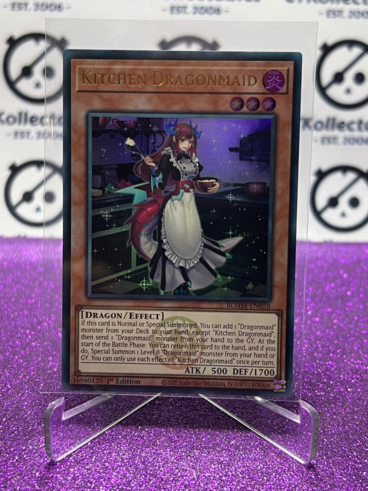 YU-GI-OH! BATTLES OF LEGEND MONSTER MAYHEM KITCHEN DRAGONMAID # BLMM-EN58 ULTRA RARE 1ST EDITION CARD
