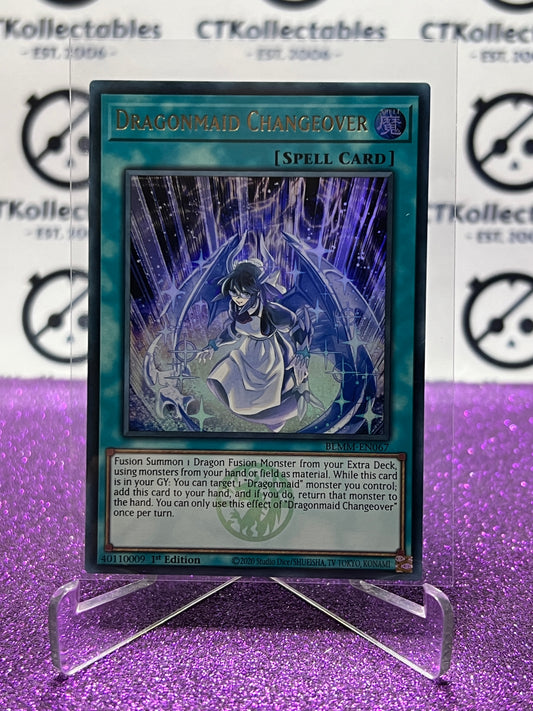 YU-GI-OH! BATTLES OF LEGEND MONSTER MAYHEM DRAGONMAID CHANGEOVER # BLMM-EN067 ULTRA RARE 1ST EDITION CARD