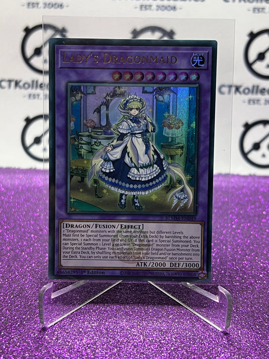 YU-GI-OH! BATTLES OF LEGEND MONSTER MAYHEM LADY'S DRAGONMAID # BLMM-EN049 ULTRA RARE 1ST EDITION CARD