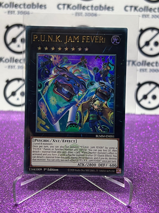 YU-GI-OH! BATTLES OF LEGEND MONSTER MAYHEM P.U.N.K.JAM FEVER! # BLMM-EN051 ULTRA RARE 1ST EDITION CARD