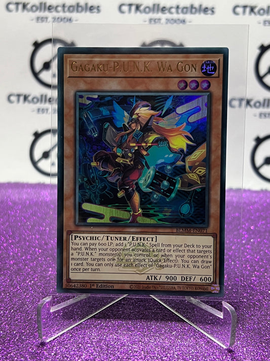 YU-GI-OH! BATTLES OF LEGEND MONSTER MAYHEM GAGAKU- P.U.N.K. WA GON # BLMM-EN071 ULTRA RARE 1ST EDITION CARD