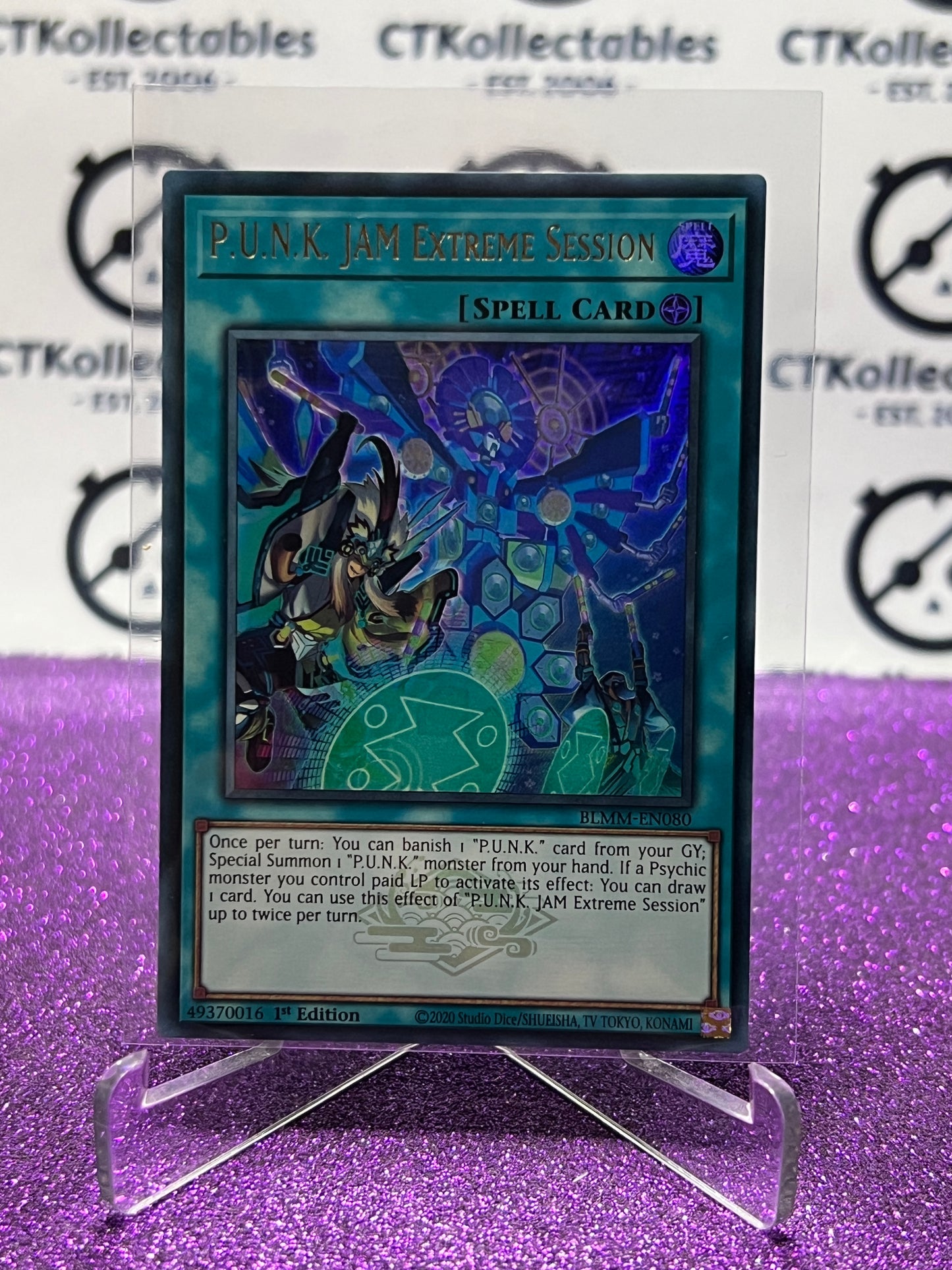 YU-GI-OH! BATTLES OF LEGEND MONSTER MAYHEM  P.U.N.K. JAM EXTREME SESSION # BLMM-EN080 ULTRA RARE 1ST EDITION CARD