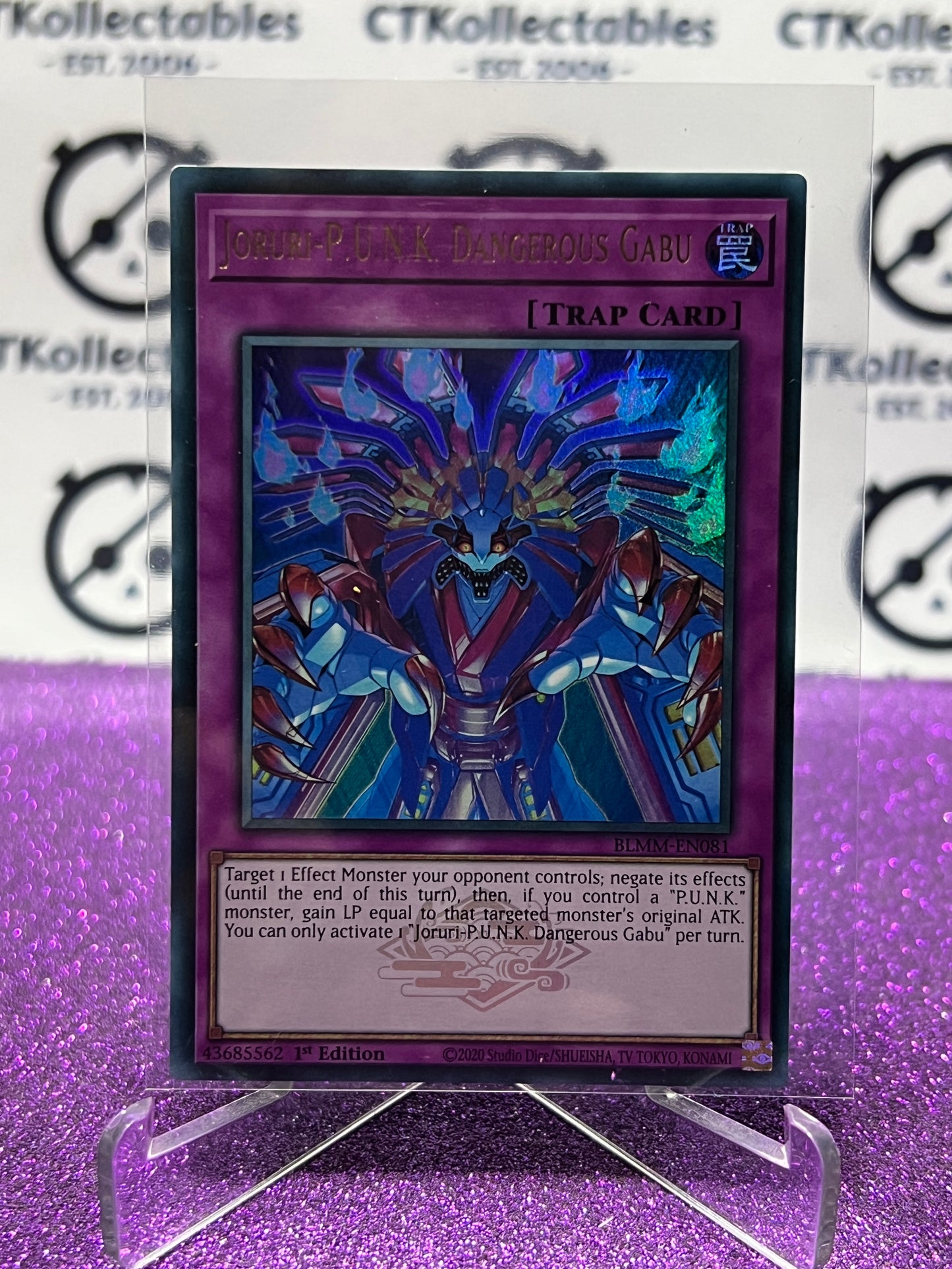YU-GI-OH! BATTLES OF LEGEND MONSTER MAYHEM JORURI- P.U.N.K. DANGEROUS GABU # BLMM-EN081 ULTRA RARE 1ST EDITION CARD