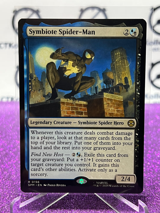 2025 MAGIC THE GATHERING SPIDER-MAN SYMBIOTE SPIDER-MAN # R 0156 RARE NON-FOIL LEGENDARY CREATURE CARD