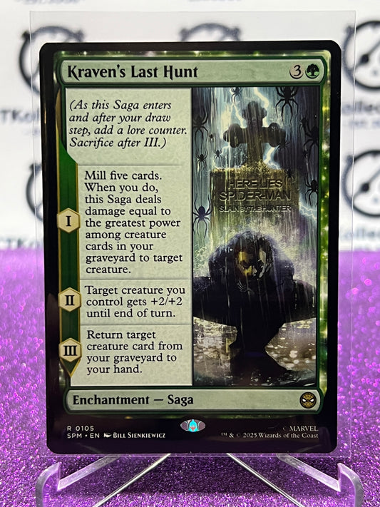 2025 MAGIC THE GATHERING SPIDER-MAN KRAVEN'S LAST HUNT # R 0105 RARE NON-FOIL ENCHANTMENT CARD
