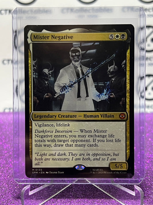 2025 MAGIC THE GATHERING SPIDER-MAN MISTER NEGATIVE # M 0135 MYSTIC NON-FOIL LEGENDARY CREATURE CAR