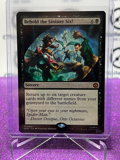 2025 MAGIC THE GATHERING SPIDER-MAN BEHOLD THE SINISTER SIX # M 0051 MYSTIC NON-FOIL SORCERY CARD