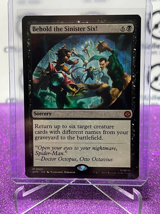 2025 MAGIC THE GATHERING SPIDER-MAN BEHOLD THE SINISTER SIX # M 0051 MYSTIC NON-FOIL SORCERY CARD