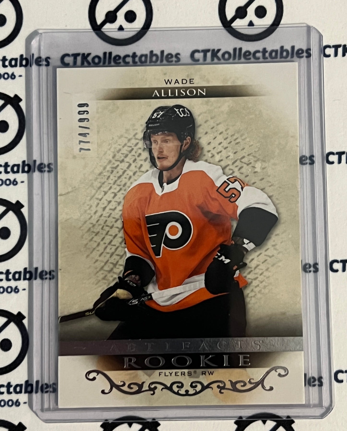 2021-22 UPPER DECK ARTIFACTS WADE ALLISON # 177 ROOKIE SILVER /999  PHILADELPHIA FLYERS NHL HOCKEY  CARD