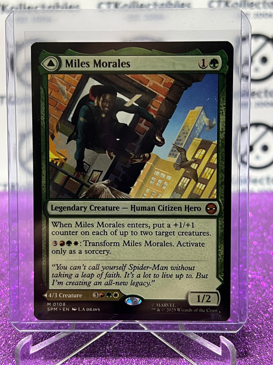 2025 MAGIC THE GATHERING SPIDER-MAN MILES MORALES / ULTIMATE SPIDER-MAN # M 0108 MYSTIC NON-FOIL LEGENDARY  CARD