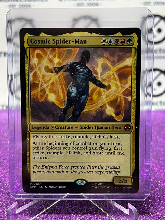2025 MAGIC THE GATHERING SPIDER-MAN COSMIC SPIDER-MAN # M 0127 MYSTIC NON-FOIL LEGENDARY CREATURE CARD