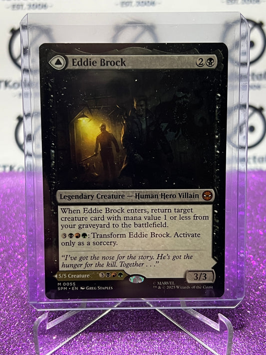 2025 MAGIC THE GATHERING SPIDER-MAN EDDIE BROCK / VENOM, LETHAL PROTECTOR # M 0055 MYSTIC NON-FOIL LEGENDARY CREATURE CARD