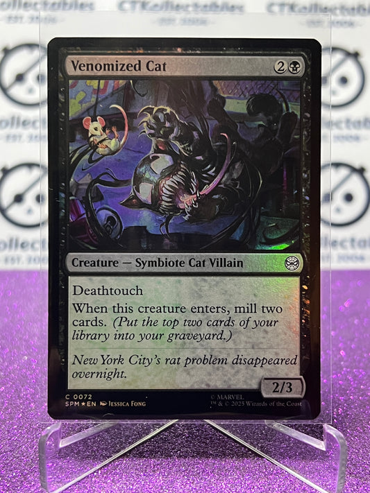 2025 MAGIC THE GATHERING SPIDER-MAN VENOMIZED CAT # C 0072 COMMON FOIL CREATURE  CARD