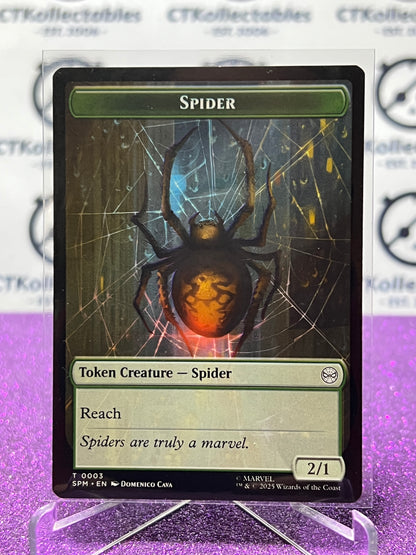 2025 MAGIC THE GATHERING SPIDER-MAN SPIDER/TREASURE # T 0003/0007  NON-FOIL TOKEN CARD