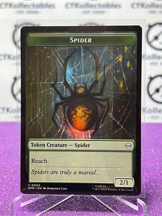 2025 MAGIC THE GATHERING SPIDER-MAN ILLUSION VILLAIN/SPIDER # T 0002/0003  NON-FOIL TOKEN CARD