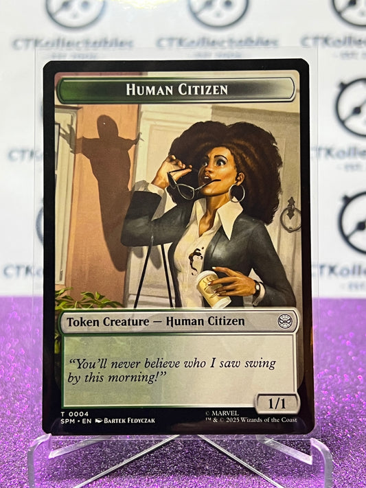 2025 MAGIC THE GATHERING SPIDER-MAN HUMAN CITIZEN/TREASURE # T 0004/0007  NON-FOIL TOKEN CARD