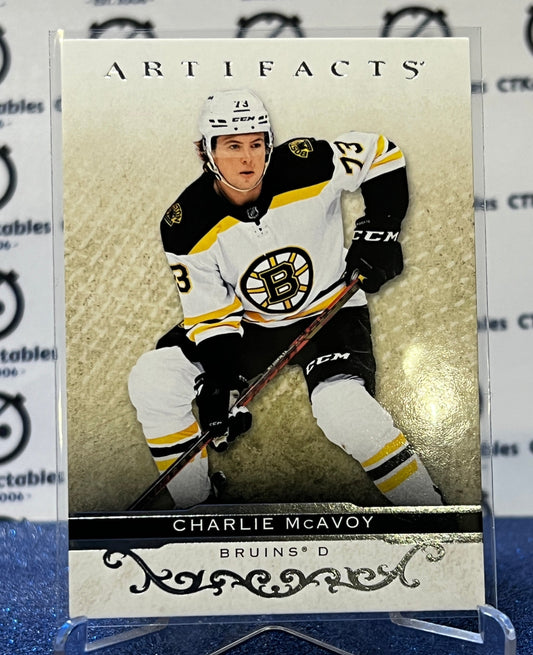 2021-22 UPPER DECK ARTIFACTS CHARLIE McAVOY # 28 SILVER BOSTON BRUINS HOCKEY CARD