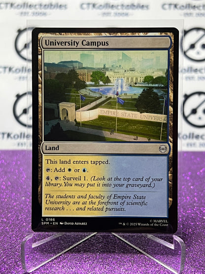 2025 MAGIC THE GATHERING SPIDER-MAN UNIVERSITY CAMPUS # L 0186 NON-FOIL LAND CARD