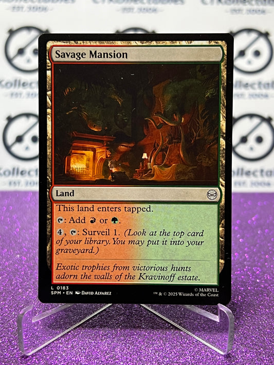 2025 MAGIC THE GATHERING SPIDER-MAN SAVAGE MANSION # L 0183 NON-FOIL LAND CARD