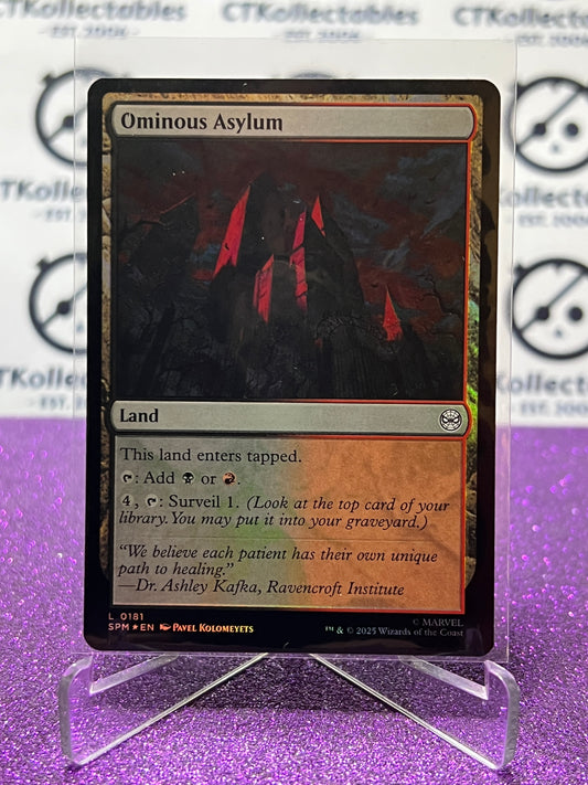2025 MAGIC THE GATHERING SPIDER-MAN OMINOUS ASYLUM # L 0181 FOIL LAND CARD