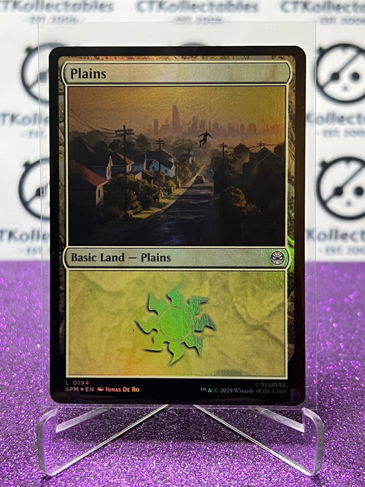 2025 MAGIC THE GATHERING SPIDER-MAN PLAINS # L 0194 FOIL LAND CARD
