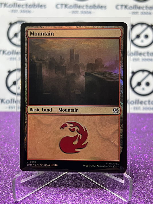 2025 MAGIC THE GATHERING SPIDER-MAN MOUNTAIN # L 0197 FOIL LAND CARD