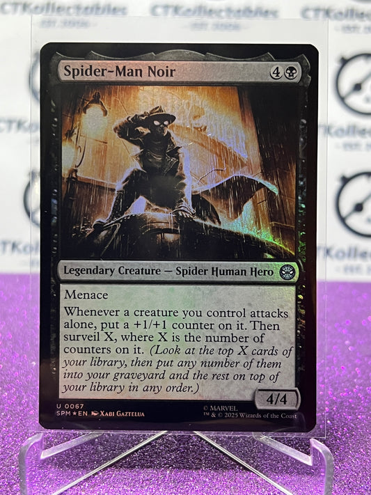 2025 MAGIC THE GATHERING SPIDER-MAN  SPIDER-MAN NOIR # U 0067 UNCOMMON FOIL LEGENDARY CREATURE CARD