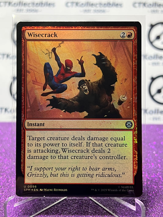 2025 MAGIC THE GATHERING SPIDER-MAN WISECRACK # U 0098 UNCOMMON FOIL INSTANT CARD
