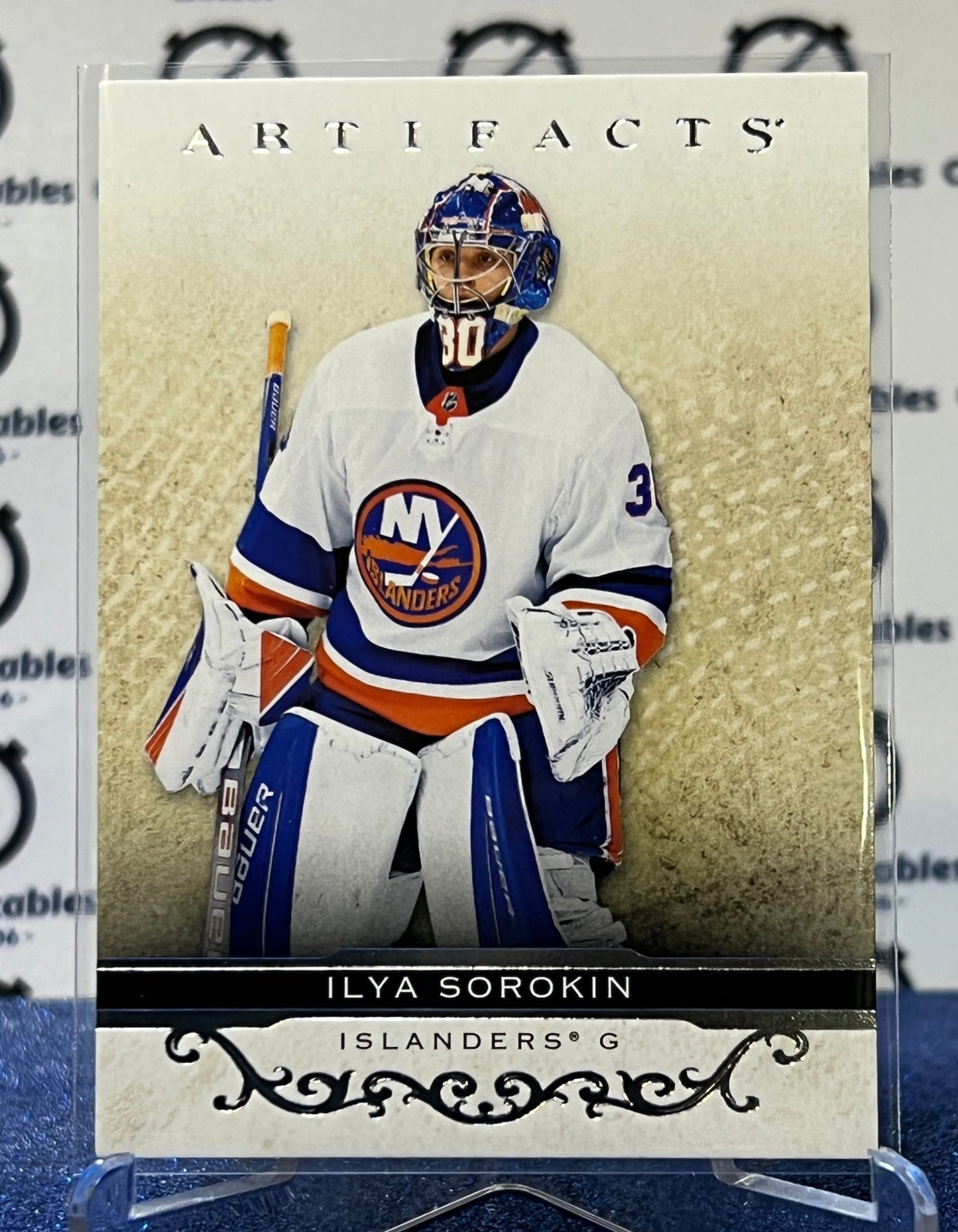 2021-22 UPPER DECK ARTIFACTS ILYA SOROKIN # 34 SILVER ROOKIE  NEW YORK ISLANDERS HOCKEY CARD