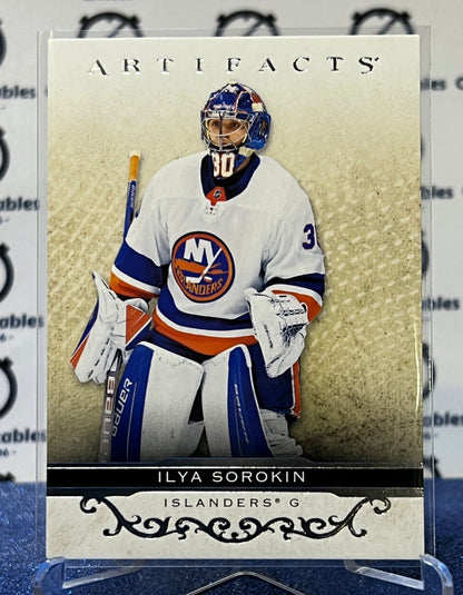 2021-22 UPPER DECK ARTIFACTS ILYA SOROKIN # 34 SILVER ROOKIE  NEW YORK ISLANDERS HOCKEY CARD